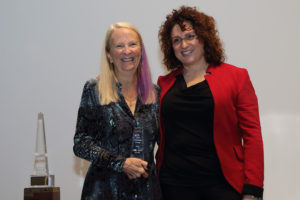  Dr. Irwin (left) with Dr. Valeria Bertacco